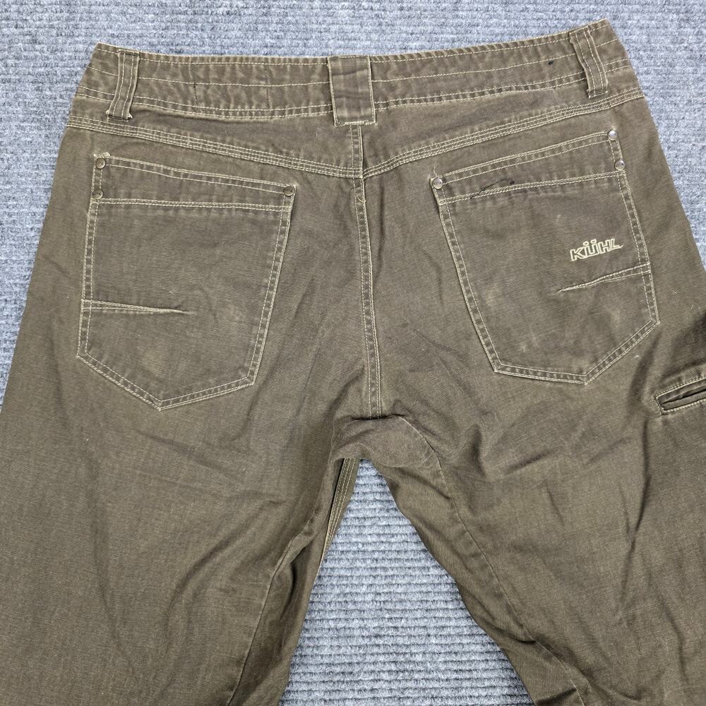 Kuhl Outkast Pants Mens 36x32 Brown Olive Canvas Patina Dye Hiking Outdoor - Picture 5 of 9